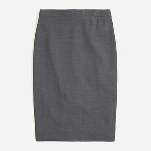 J. Crew No. 2 Pencil® skirt in Italian stretch wool, Heather Coal, size 6